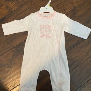 Little Me Baby girl footies 3m